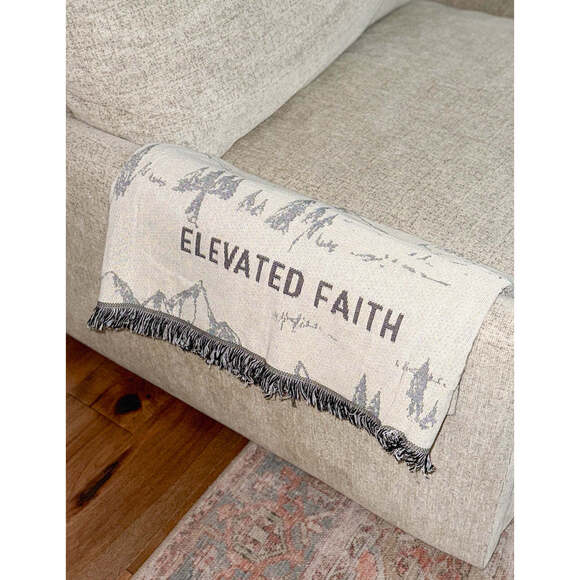 Elevated Faith Mountainscape Throw Blanket - Picture 3 of 3
